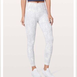 Lululemon Wunder Under Hi-Rise 7/8 Tight 25" Eternal Wave White | Size 6 EUC